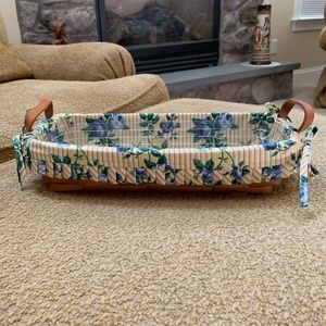 Longaberger/Sm Flowr Pot Bsk/Prot/Rose Trellis Lin